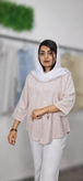 شومیز زنانه راه راه نگینی، جنس لینن ترکیبی،فری سایز